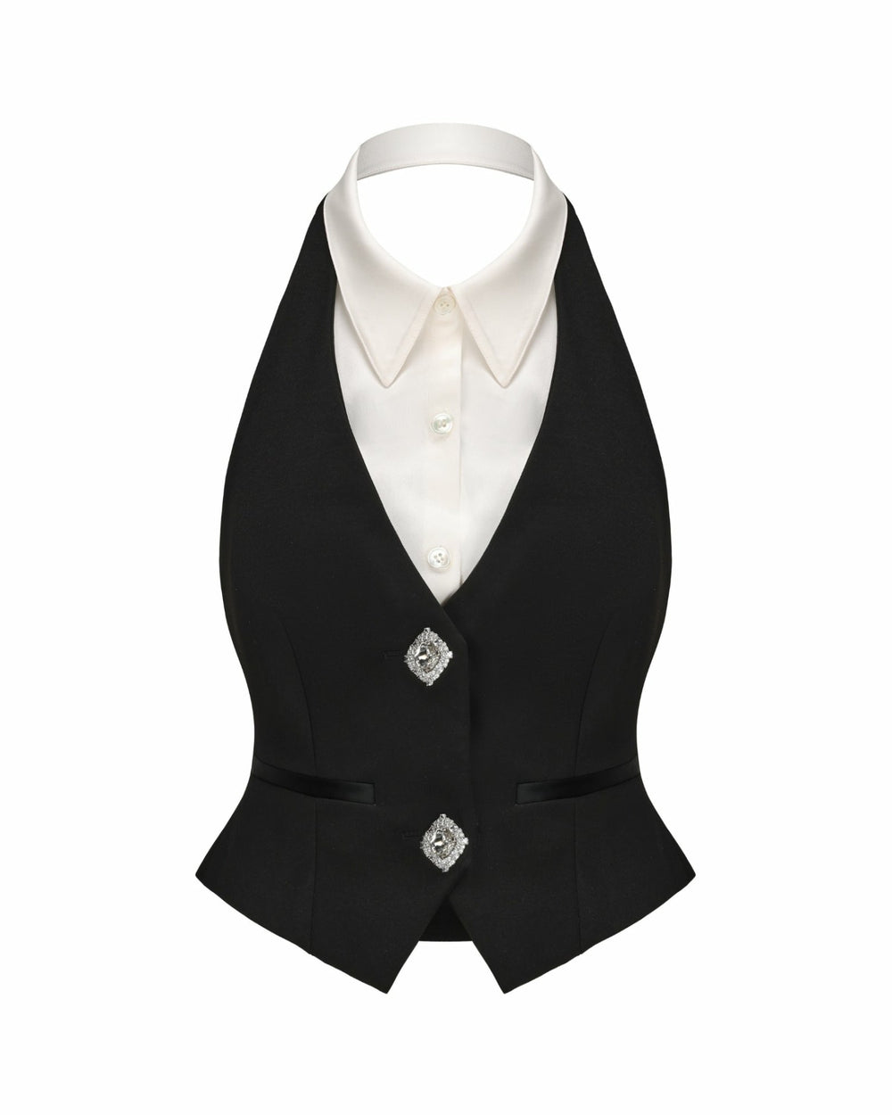 Anya Vest Top: Black Vest Top for Date Night | Nana Jacqueline