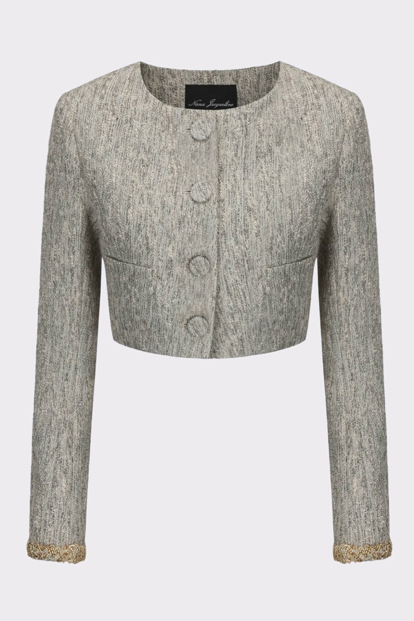 Francesca Cropped Coat: Gray Cropped Coat for Brunch | Nana Jacqueline