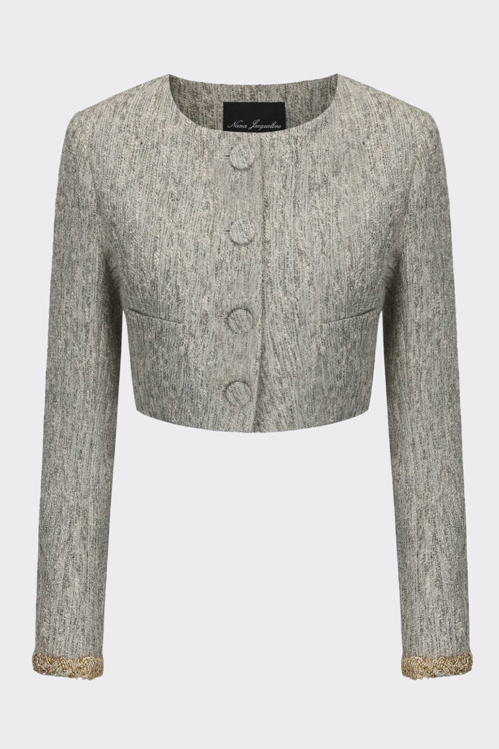 Francesca Cropped Coat: Gray Cropped Coat for Brunch | Nana Jacqueline
