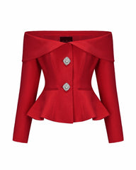 Blaire Top: Red Top for Holiday Party | Nana Jacqueline