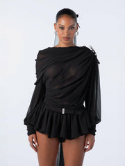 Demi Top: Black Top for Date Night | Nana Jacqueline