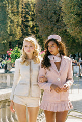 Gia Suit Jacket: Pink Suit Jacket for Brunch | Nana Jacqueline