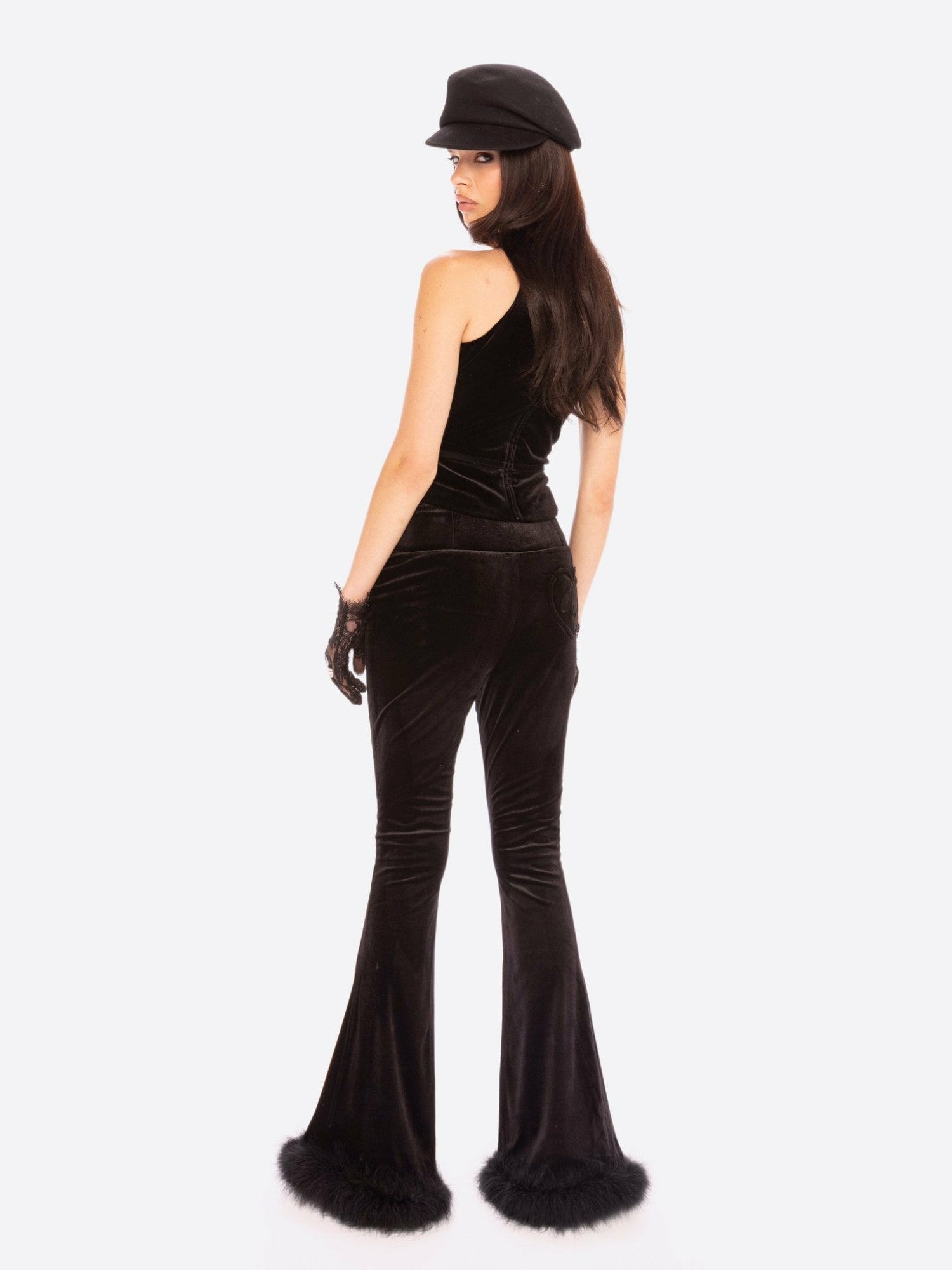 Estelle Velvet Top: Black Velvet Top for Cocktail Party | Nana Jacqueline