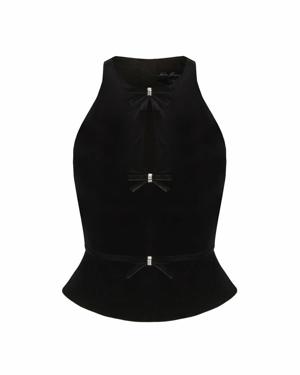 Estelle Velvet Top: Black Velvet Top for Cocktail Party | Nana Jacqueline