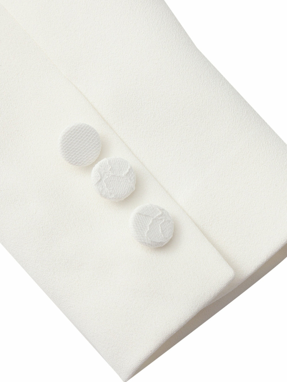 Margot Lace-Trim Peak-Lapel White Blazer | Nana Jacqueline