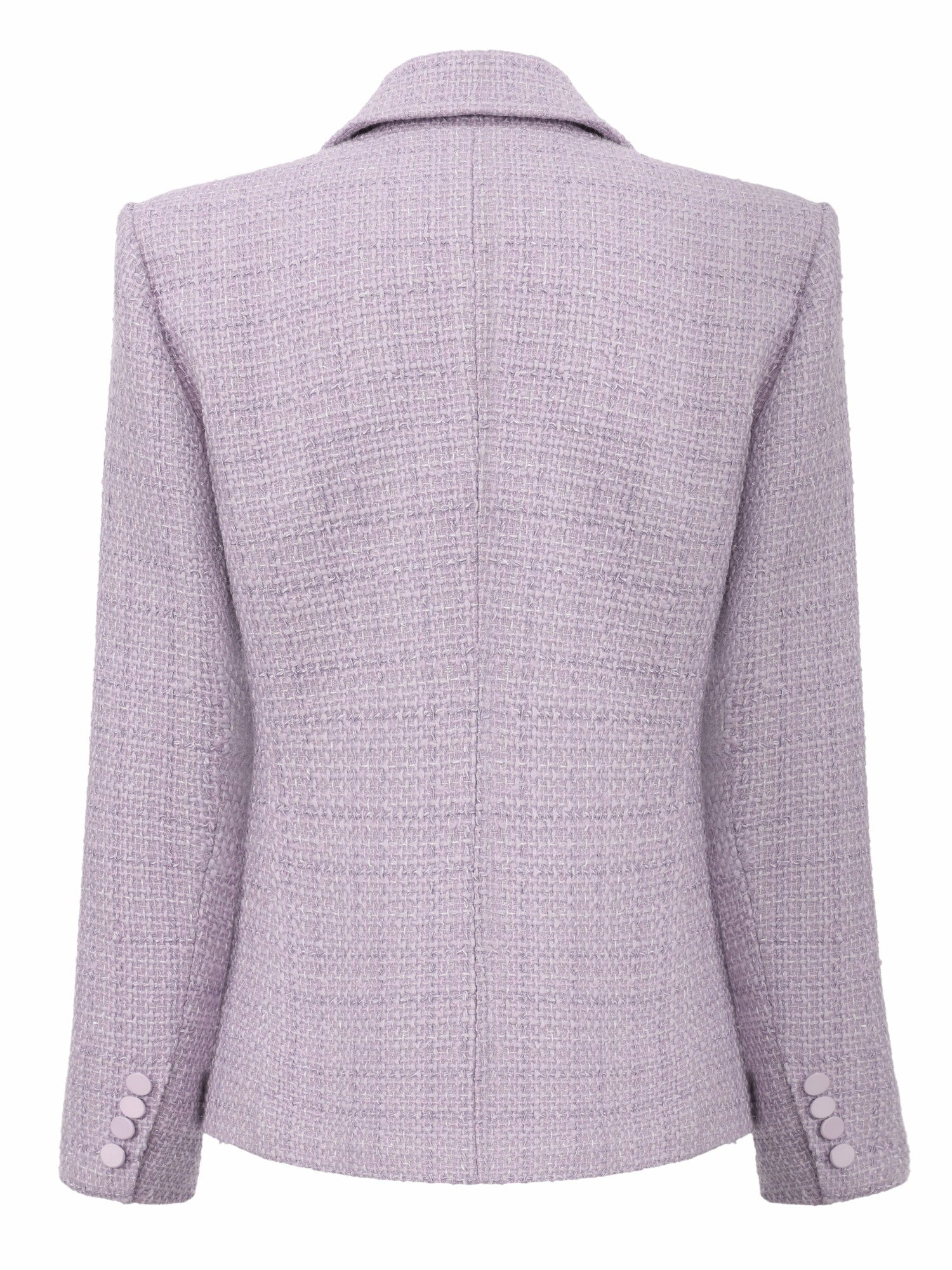 Maya Tweed Purple Tailored Structured Blazer | Nana Jacqueline