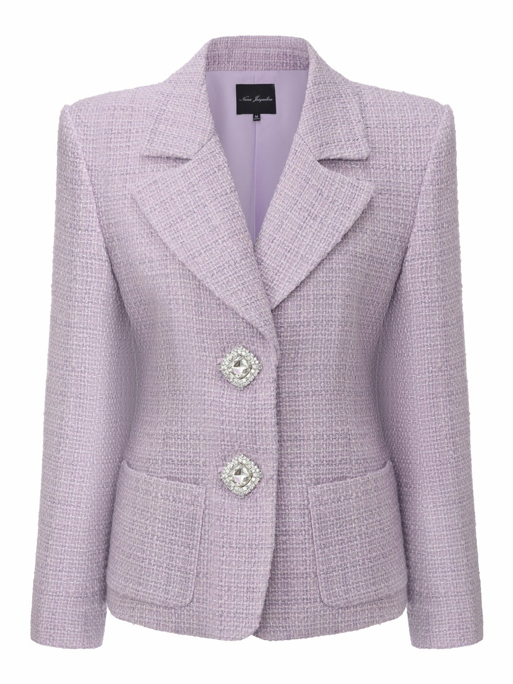 Maya Tweed Purple Tailored Structured Blazer | Nana Jacqueline