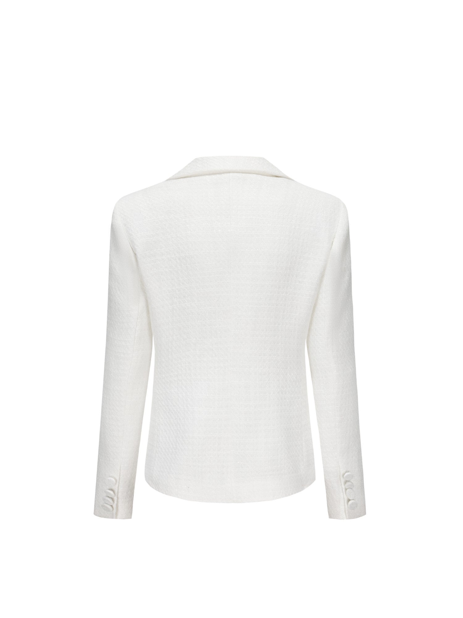 Maya Lapel Suit Jacket: White Suit Jacket for Engagement Party | Nana Jacqueline