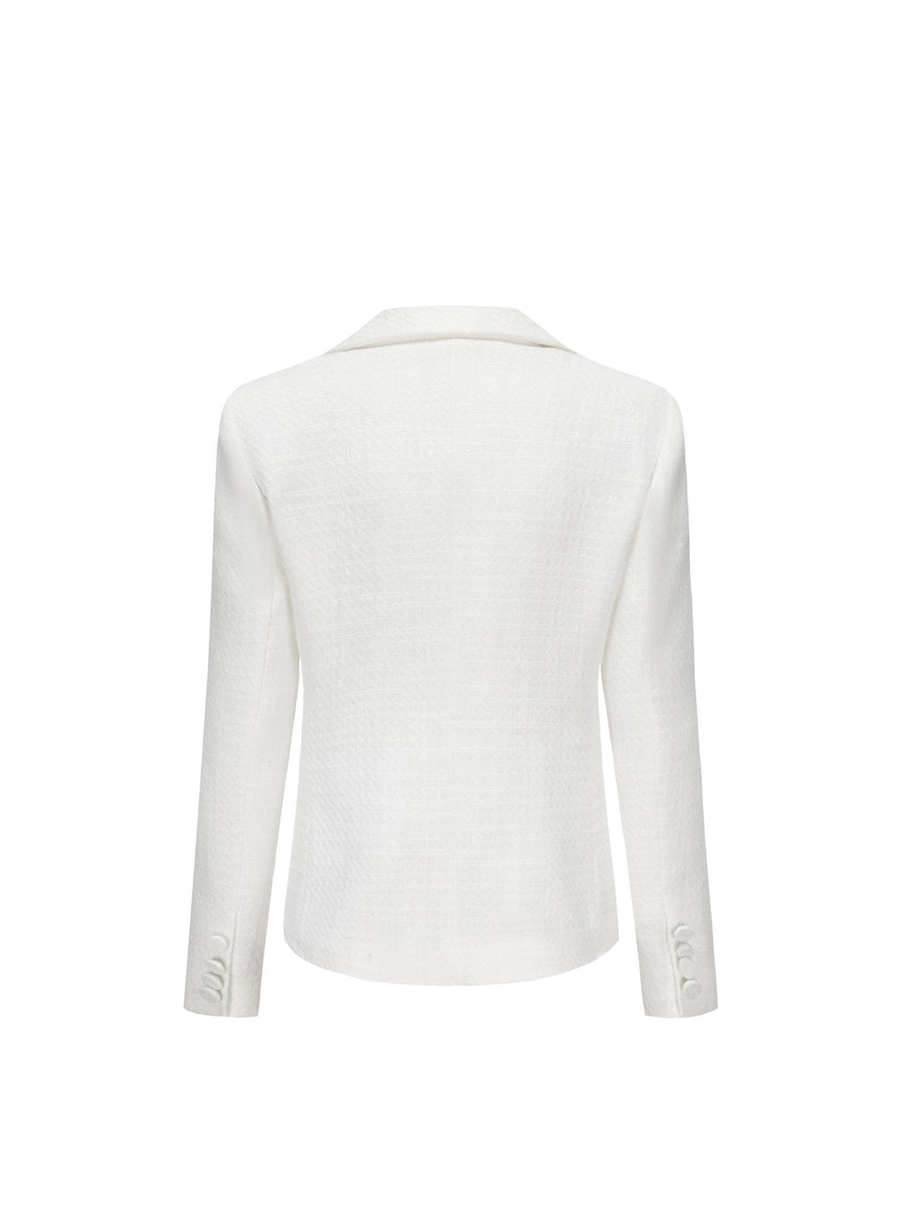 Maya Lapel Suit Jacket: White Suit Jacket for Engagement Party | Nana Jacqueline