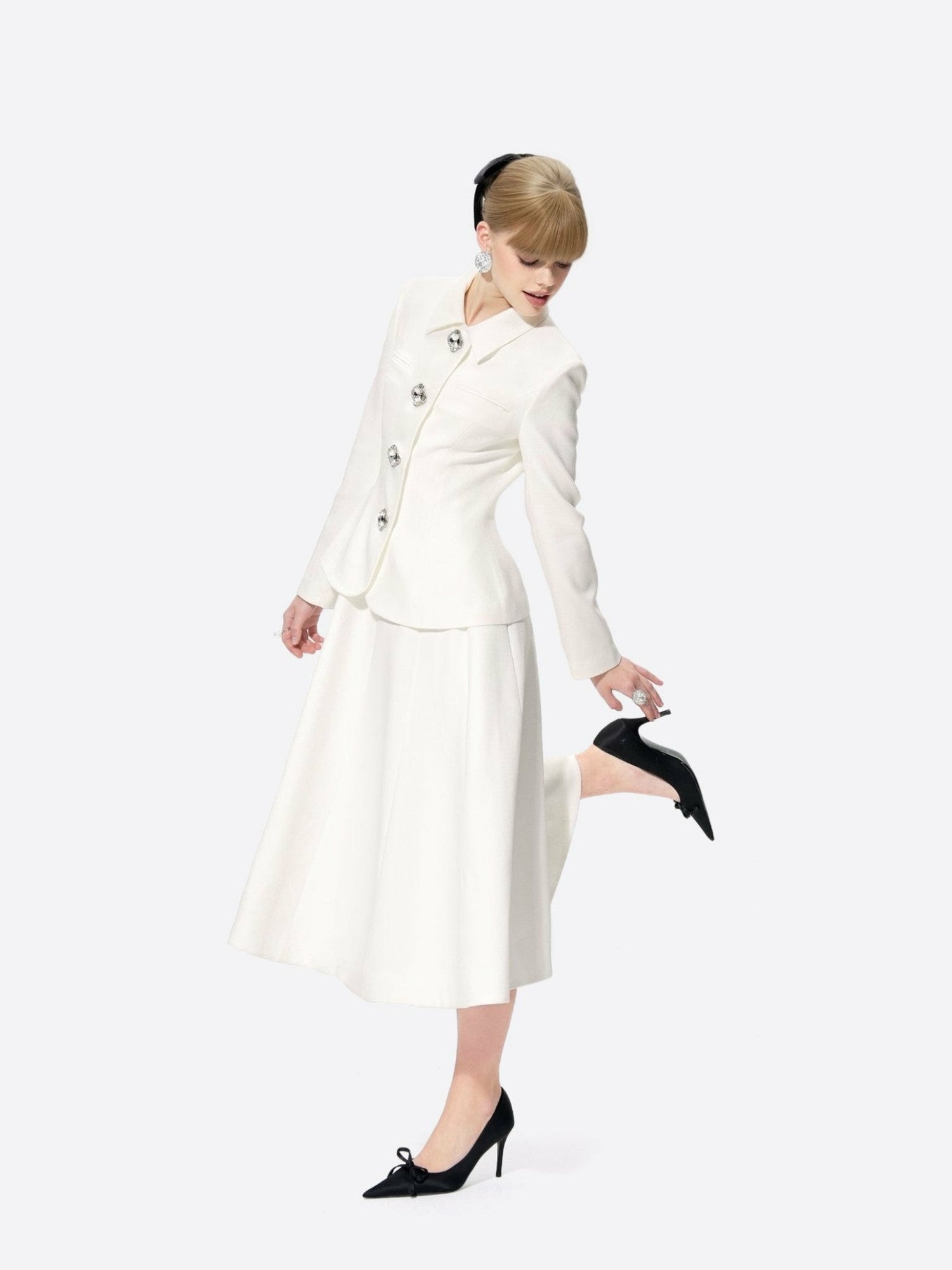 Vanessa Blazer: White Blazer for Rehearsal Dinner | Nana Jacqueline