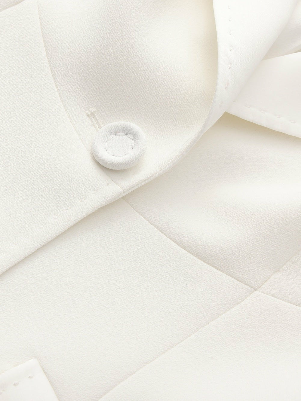 Yvette Satin Lapel Tailored White Structured Blazer | Nana Jacqueline