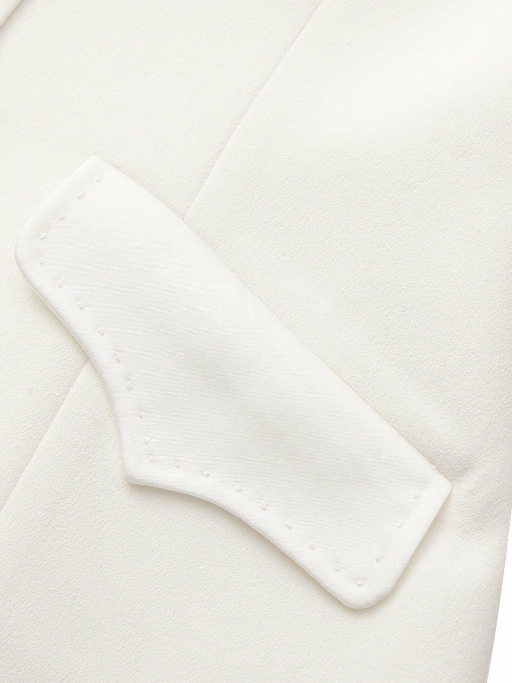 Yvette Satin Lapel Tailored White Structured Blazer | Nana Jacqueline