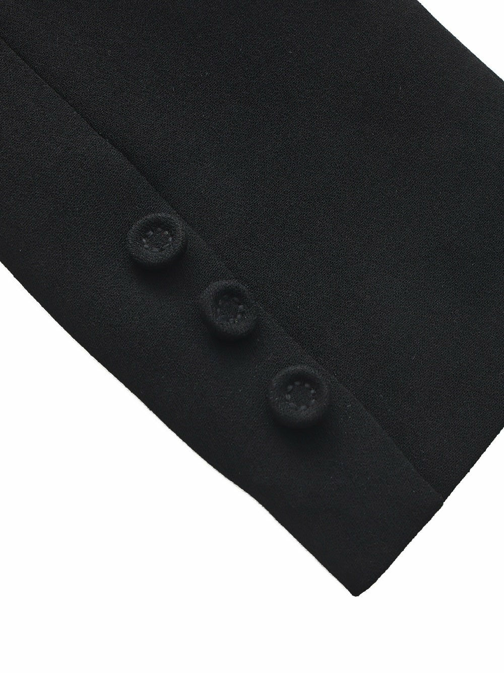 Yvette Satin Lapel Tailored Black Structured Blazer | Nana Jacqueline