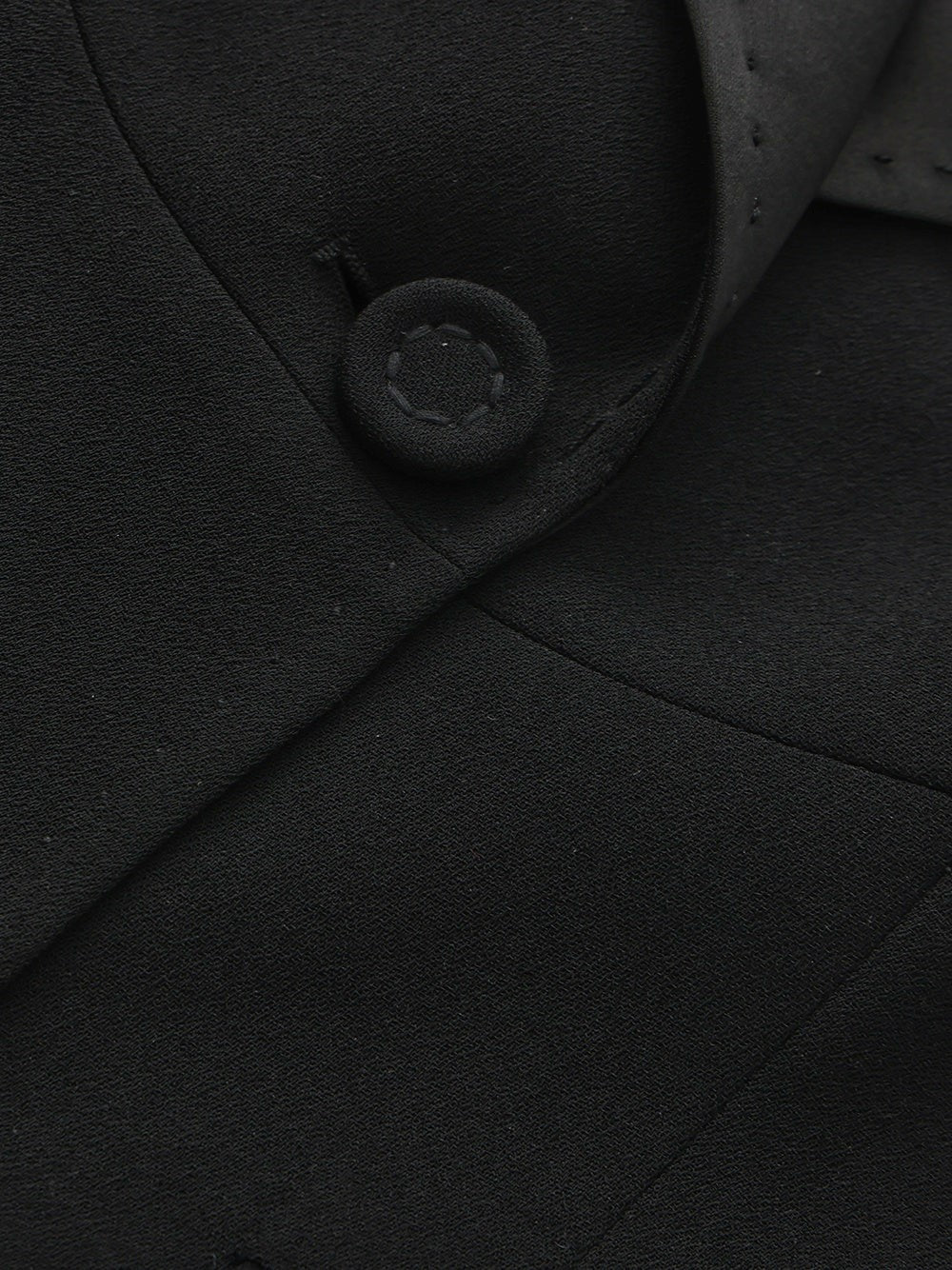 Yvette Satin Lapel Tailored Black Structured Blazer | Nana Jacqueline