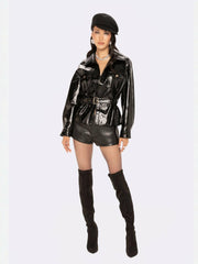 Isabella Vegan Leather Jacket: Black Jacket for Date Night | Nana Jacqueline