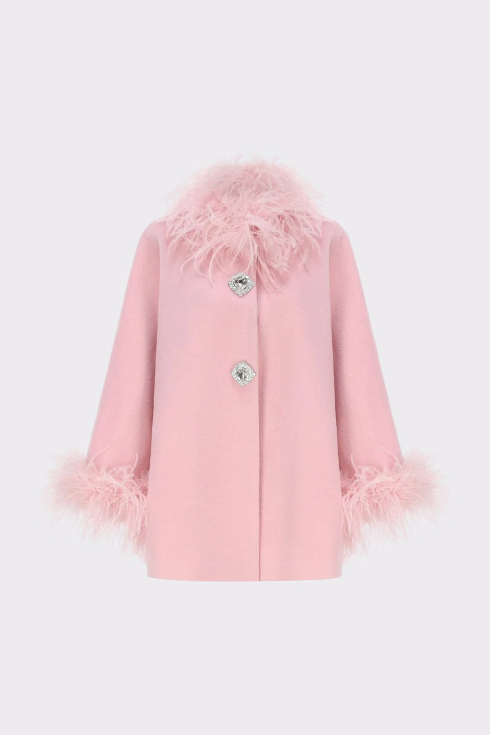 Angelica Feather Coat: Pink Coat for Holiday Party | Nana Jacqueline