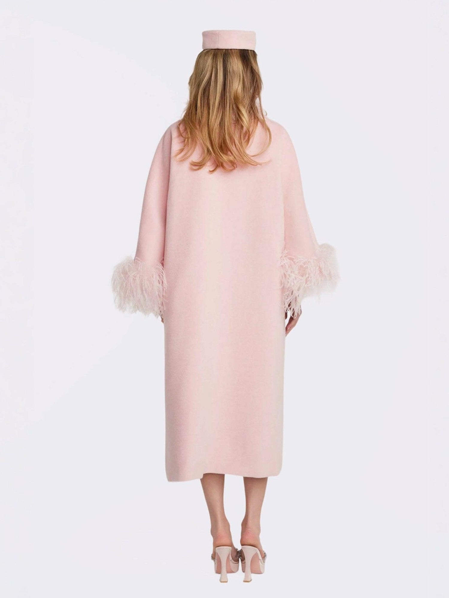 Nina Feather Coat: Pink Coat for Winter Wedding Guest | Nana Jacqueline