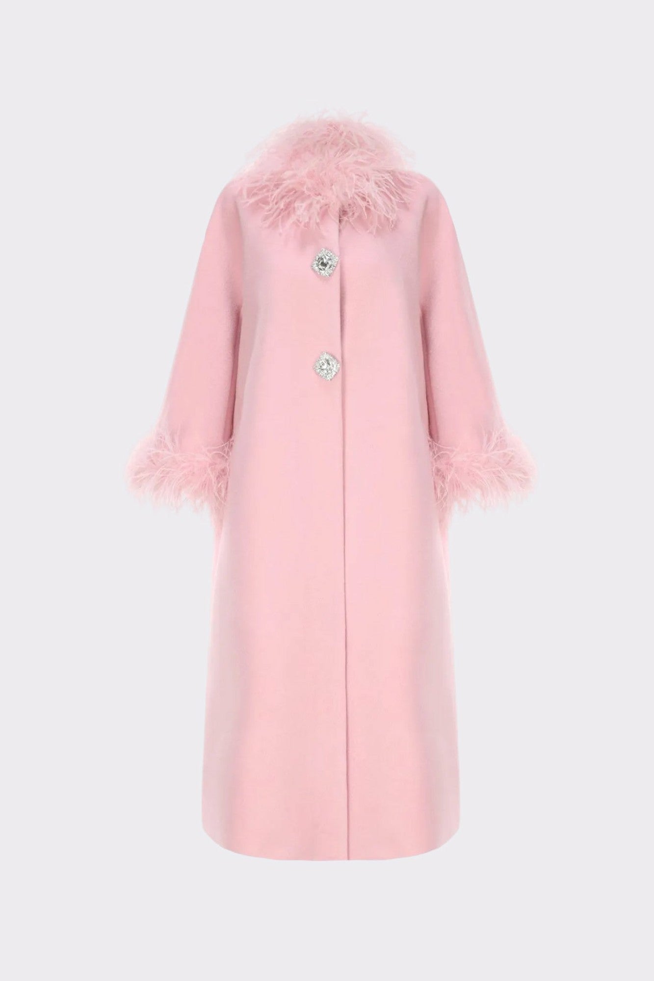 Nina Feather Coat: Pink Coat for Winter Wedding Guest | Nana Jacqueline