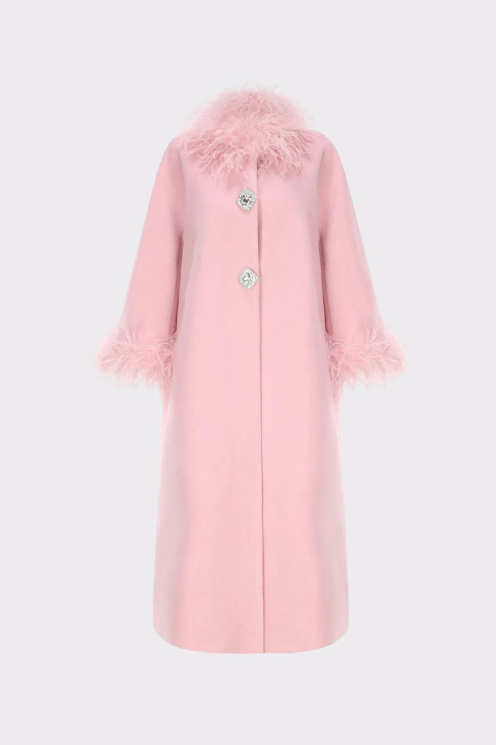 Nina Feather Coat: Pink Coat for Winter Wedding Guest | Nana Jacqueline