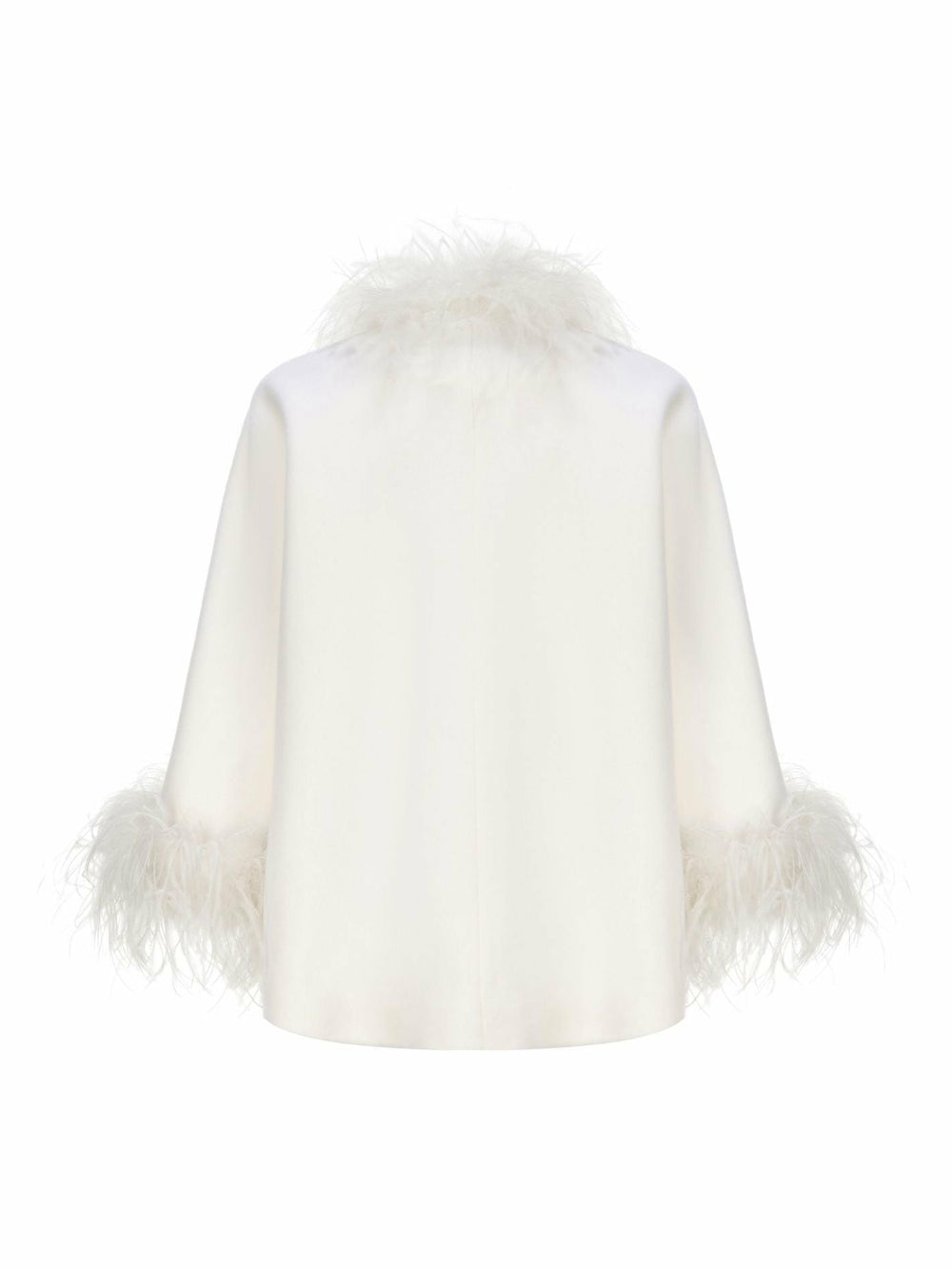 Angelica Feather Coat: White Coat for Winter Wedding | Nana Jacqueline