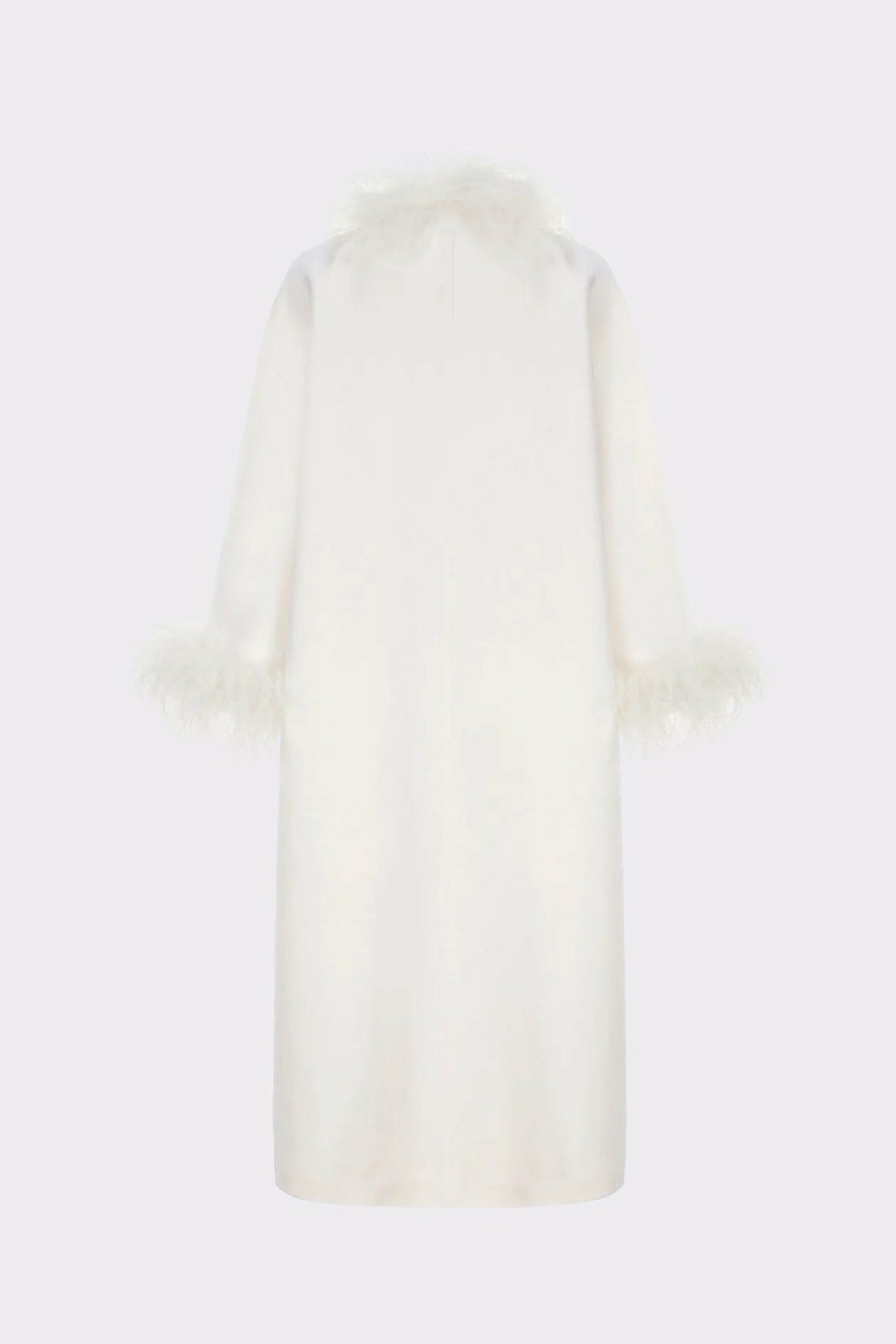 Nina Feather Coat: White Coat for Winter Wedding Guest | Nana Jacqueline