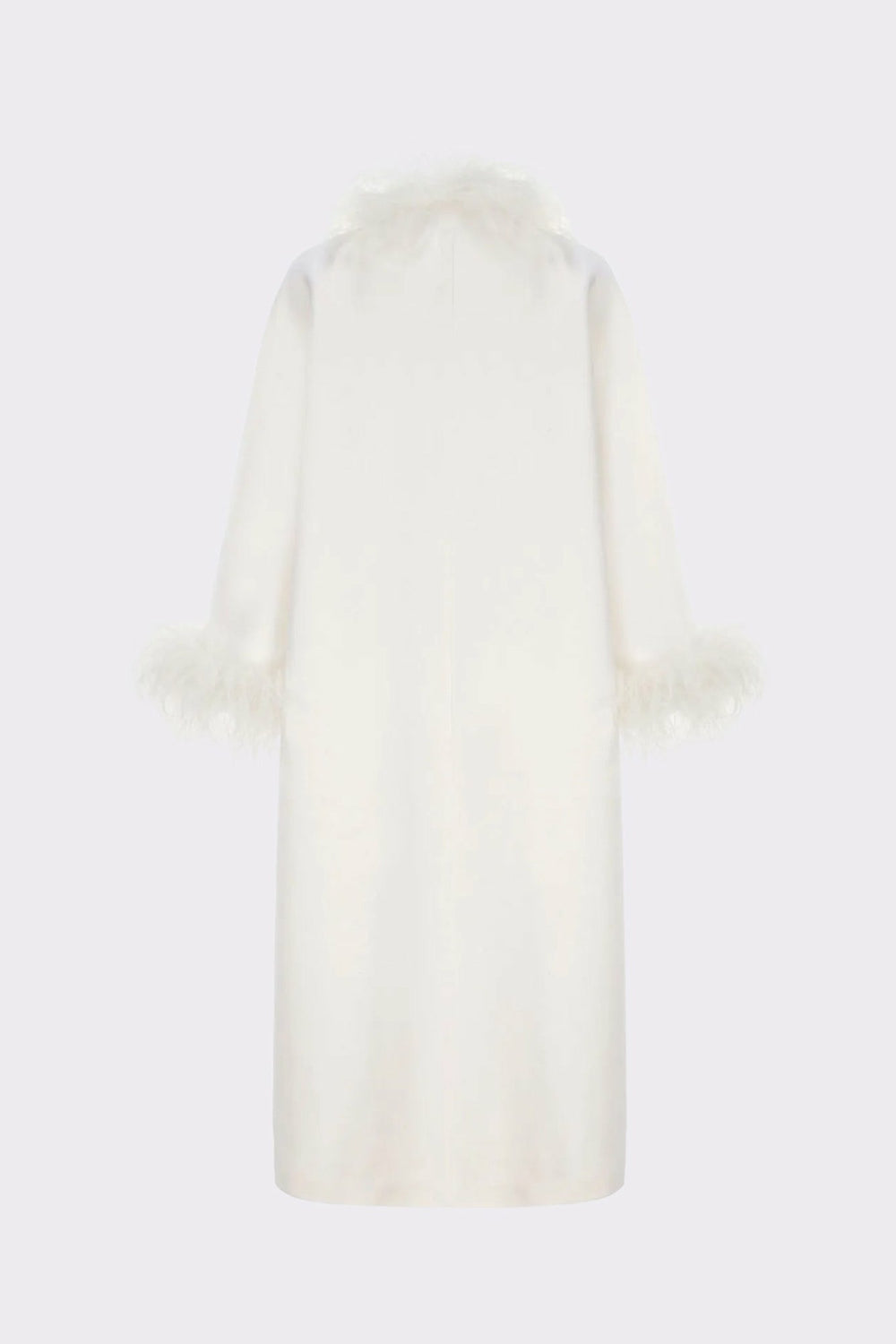 Nina Feather Coat: White Coat for Winter Wedding Guest | Nana Jacqueline