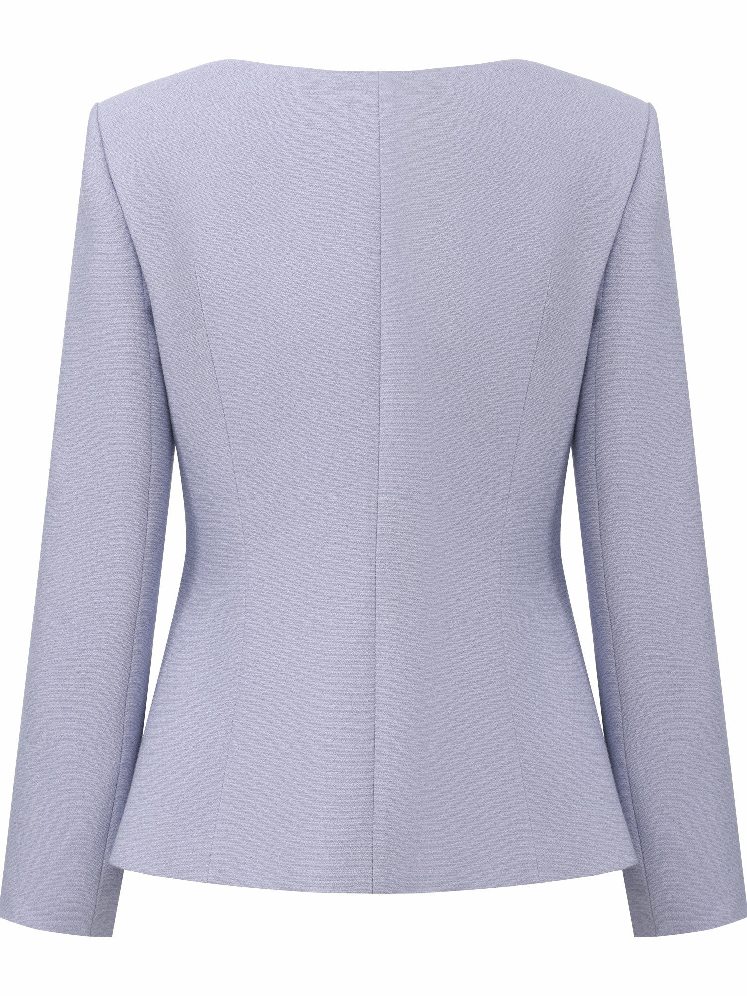 Natalia Tailored Hidden-Placket Purple Blazer: Purple Blazer for Garden Party | Nana Jacqueline