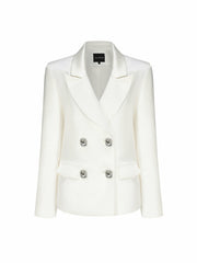 Cassandra Blazer: White Blazer for Rehearsal Dinner | Nana Jacqueline