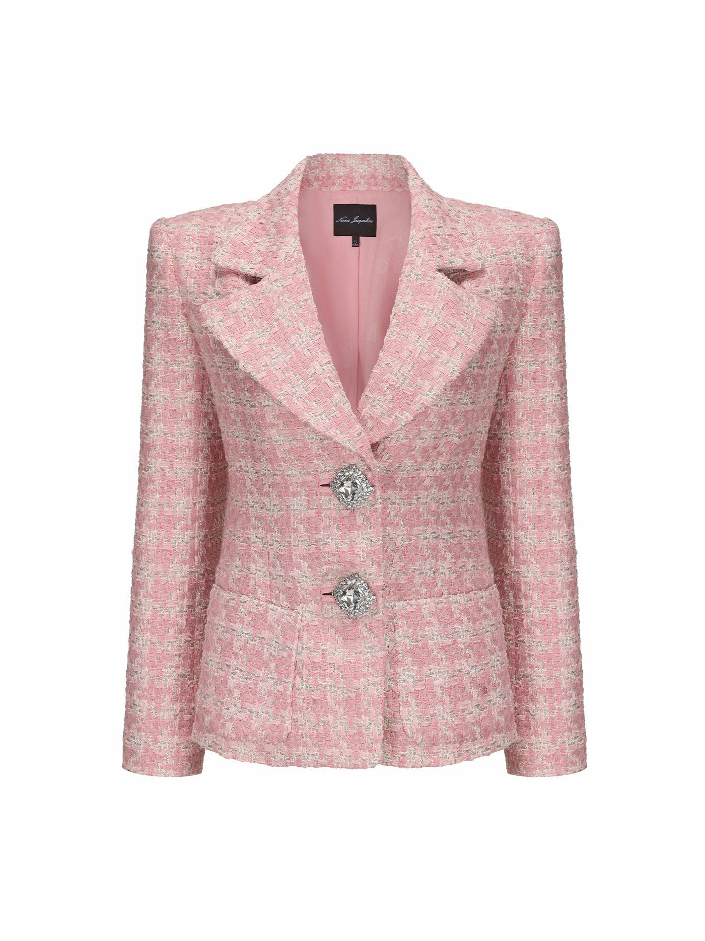 Maya Lapel Suit Jacket: Pink Jacket for Garden Party | Nana Jacqueline