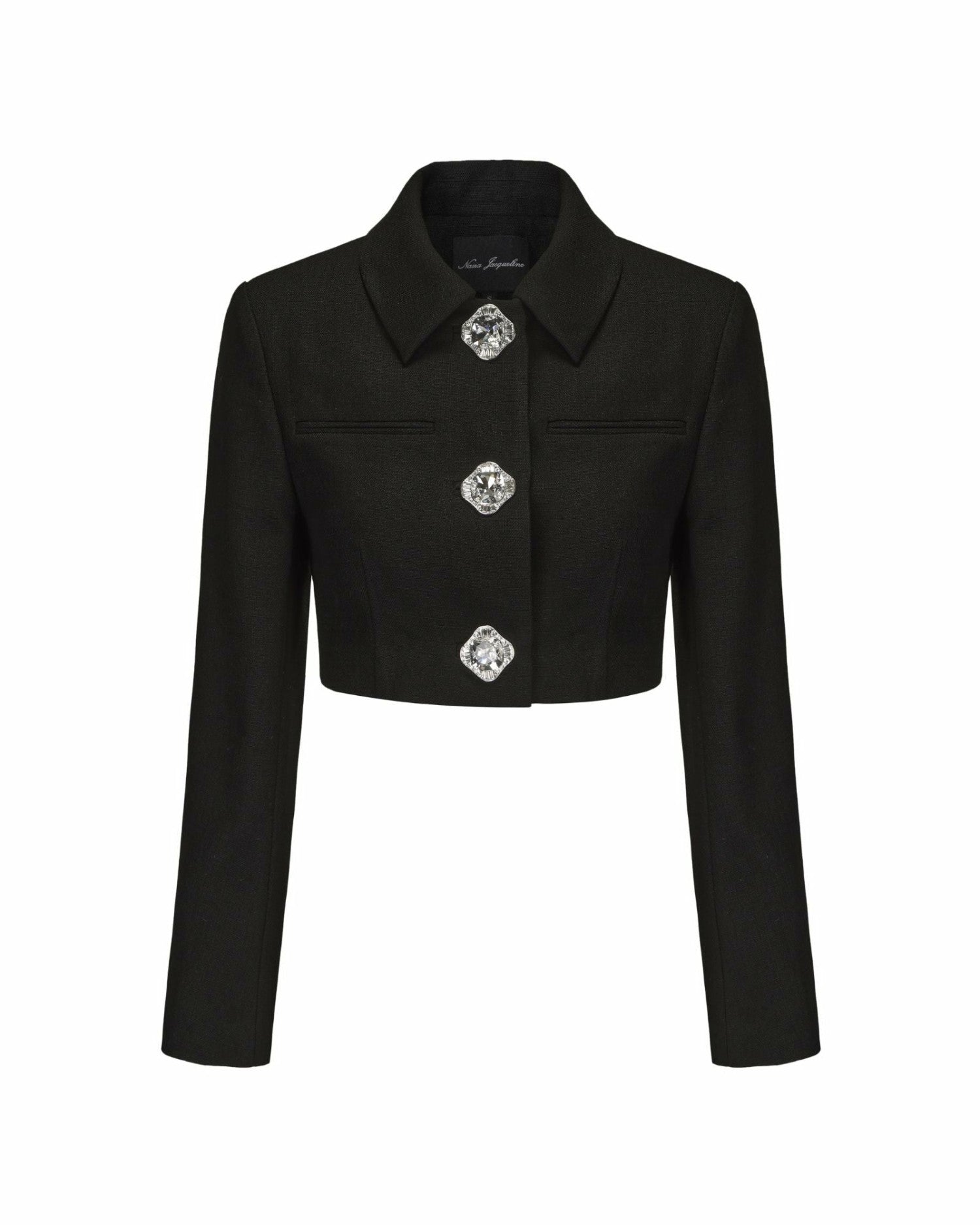 Tatiana Crop Blazer: Black Blazer for Cocktail Party | Nana Jacqueline