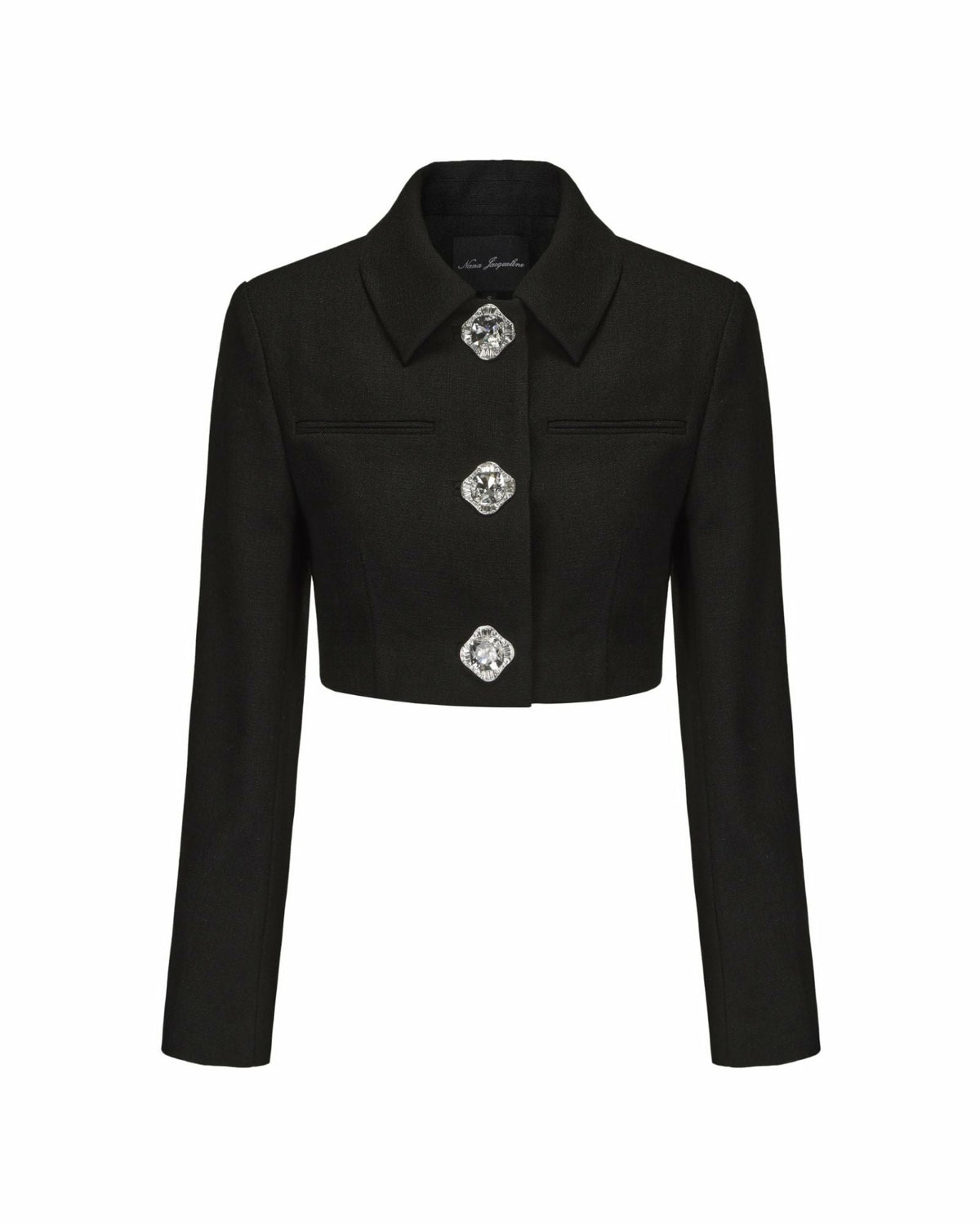 Tatiana Crop Blazer: Black Blazer for Cocktail Party | Nana Jacqueline