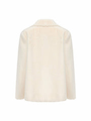 Phoebe Fur Jacket: White Fur Jacket for Winter Bridal Events | Nana Jacqueline
