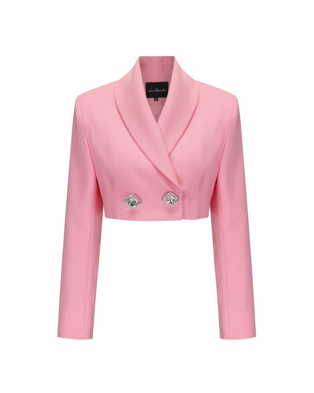Veronica Crop Blazer: Pink Crop Blazer for Brunch | Nana Jacqueline