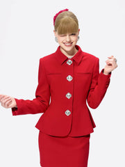 Vanessa Blazer: Red Blazer for Holiday Party | Nana Jacqueline