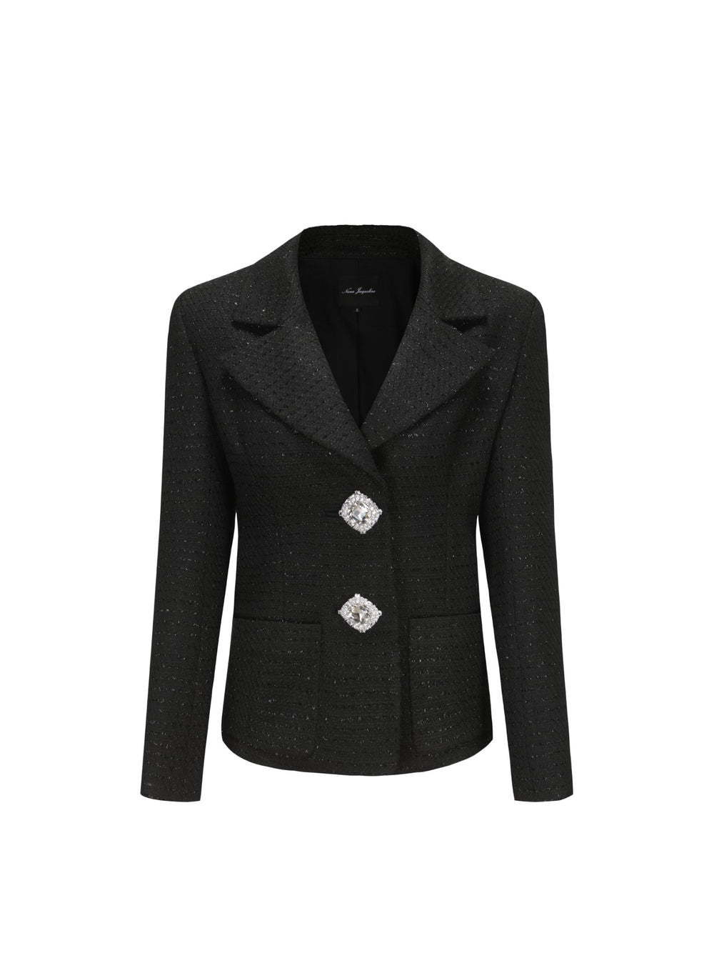 Maya Lapel Suit Jacket: Black Jacket for Cocktail Party | Nana Jacqueline