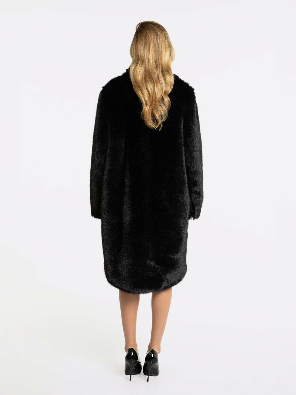 Sofia Fur Coat: Black Fur Coat for Evening Events | Nana Jacqueline