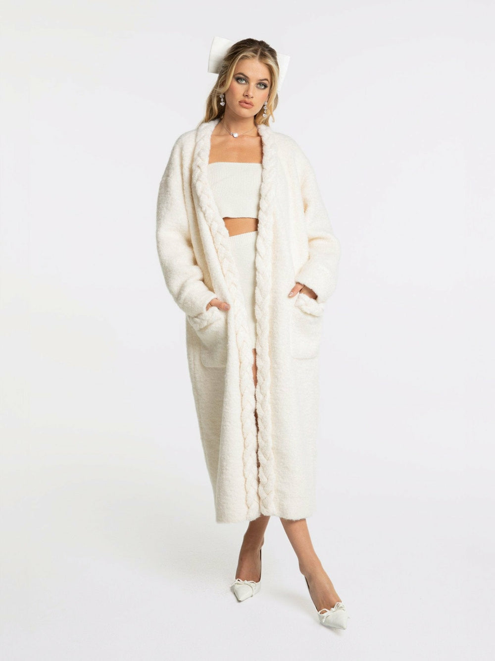 Elsa Coat: Off-White Coat for Resort Outfit | Nana Jacqueline