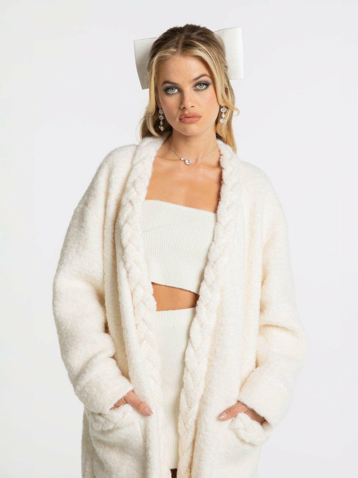 Elsa Coat: Off-White Coat for Resort Outfit | Nana Jacqueline