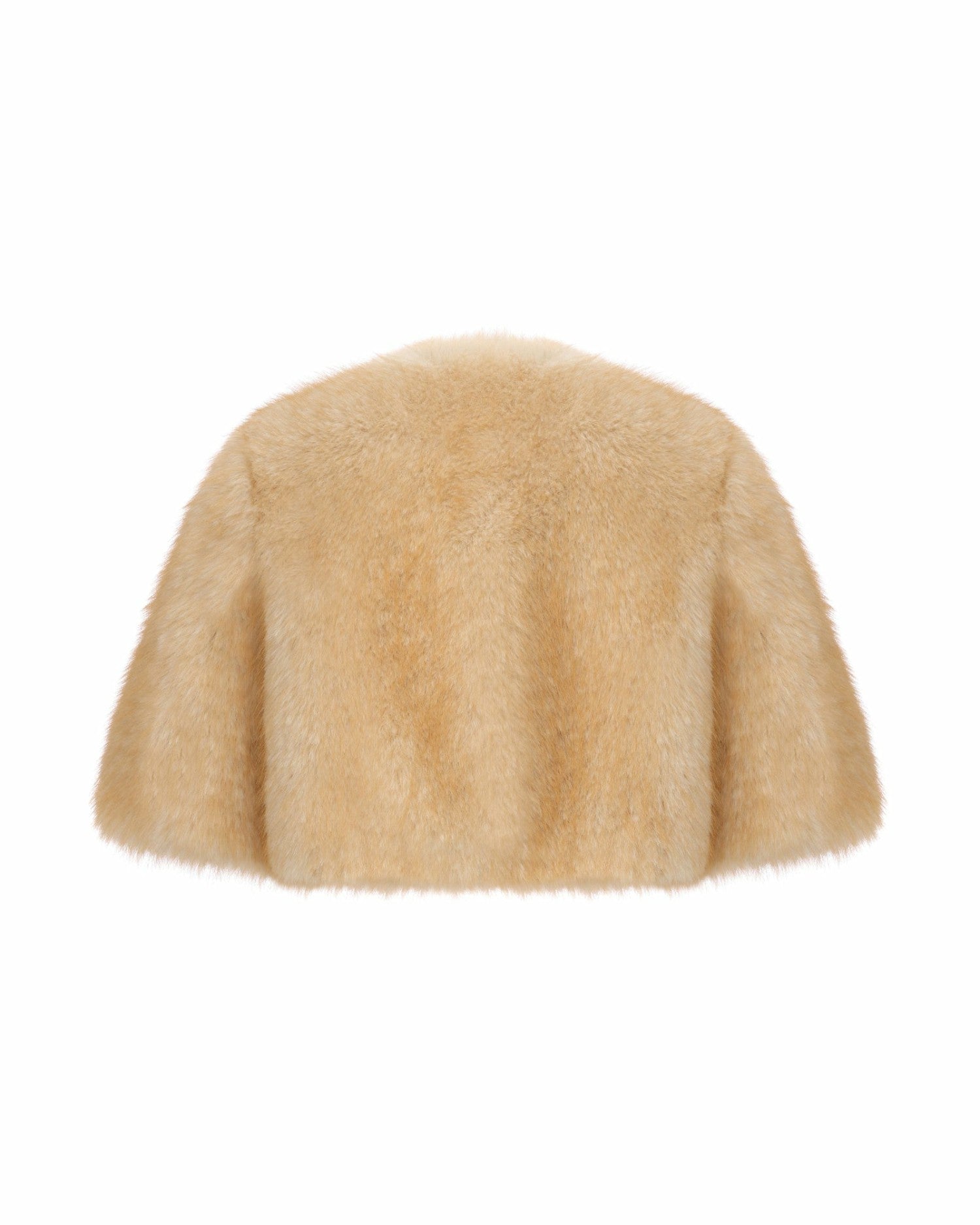 Thalia Cropped Faux Fur Jacket: Yellow Jacket for Cocktail Party | Nana Jacqueline