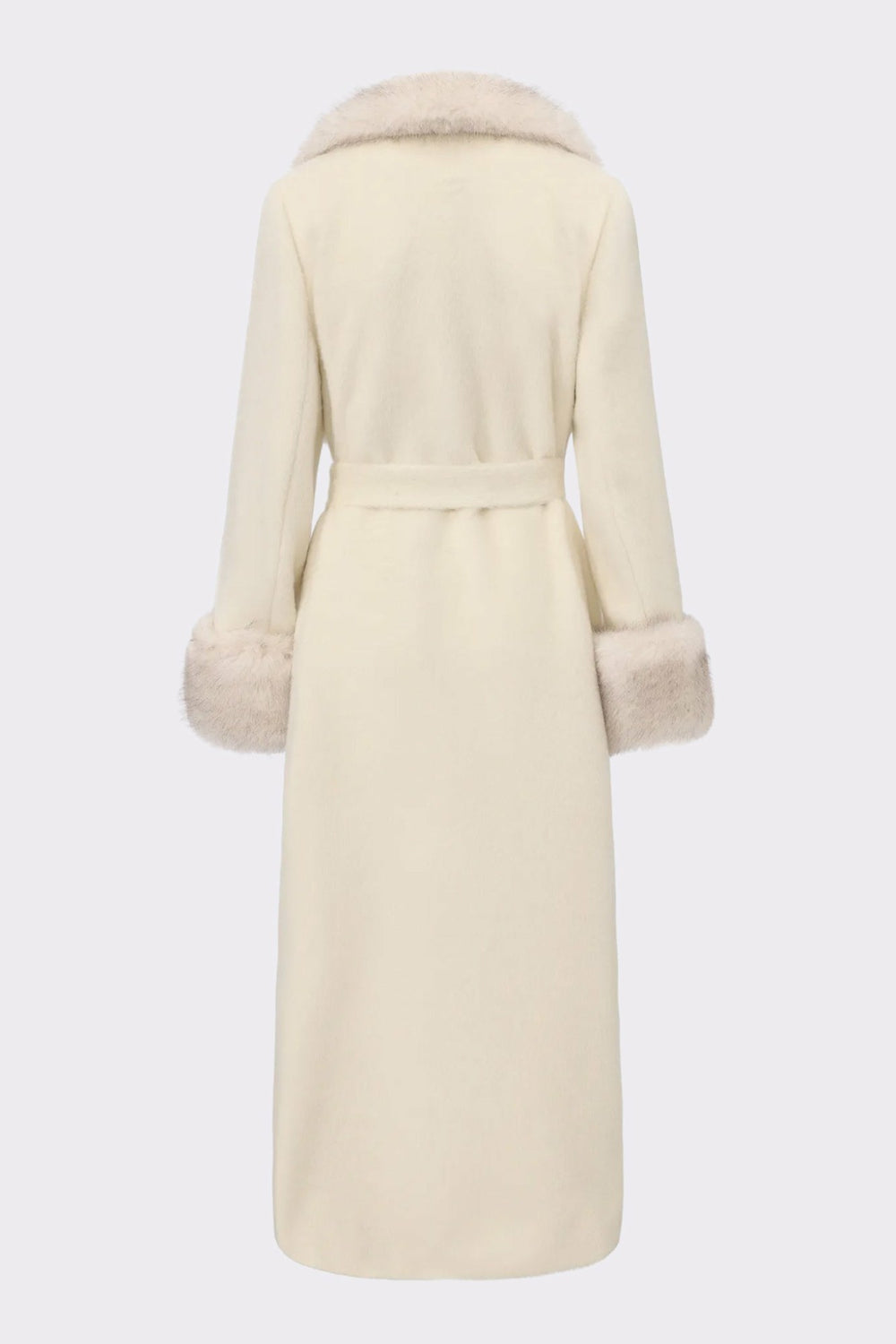 Adriana Faux Fur Coat: Off White Coat for Winter Formal Event | Nana Jacqueline