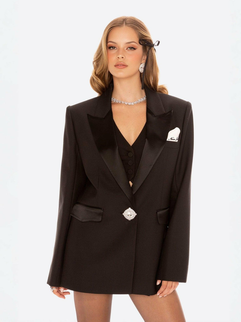 Sabine Blazer: Black Blazer for Cocktail Party | Nana Jacqueline