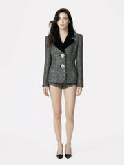 Maya Lapel Suit Jacket: Black Suit Jacket for Cocktail Party | Nana Jacqueline