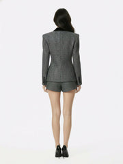 Maya Lapel Suit Jacket: Black Suit Jacket for Cocktail Party | Nana Jacqueline