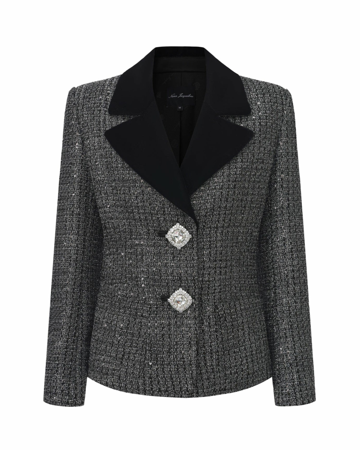 Maya Lapel Suit Jacket: Black Suit Jacket for Cocktail Party | Nana Jacqueline