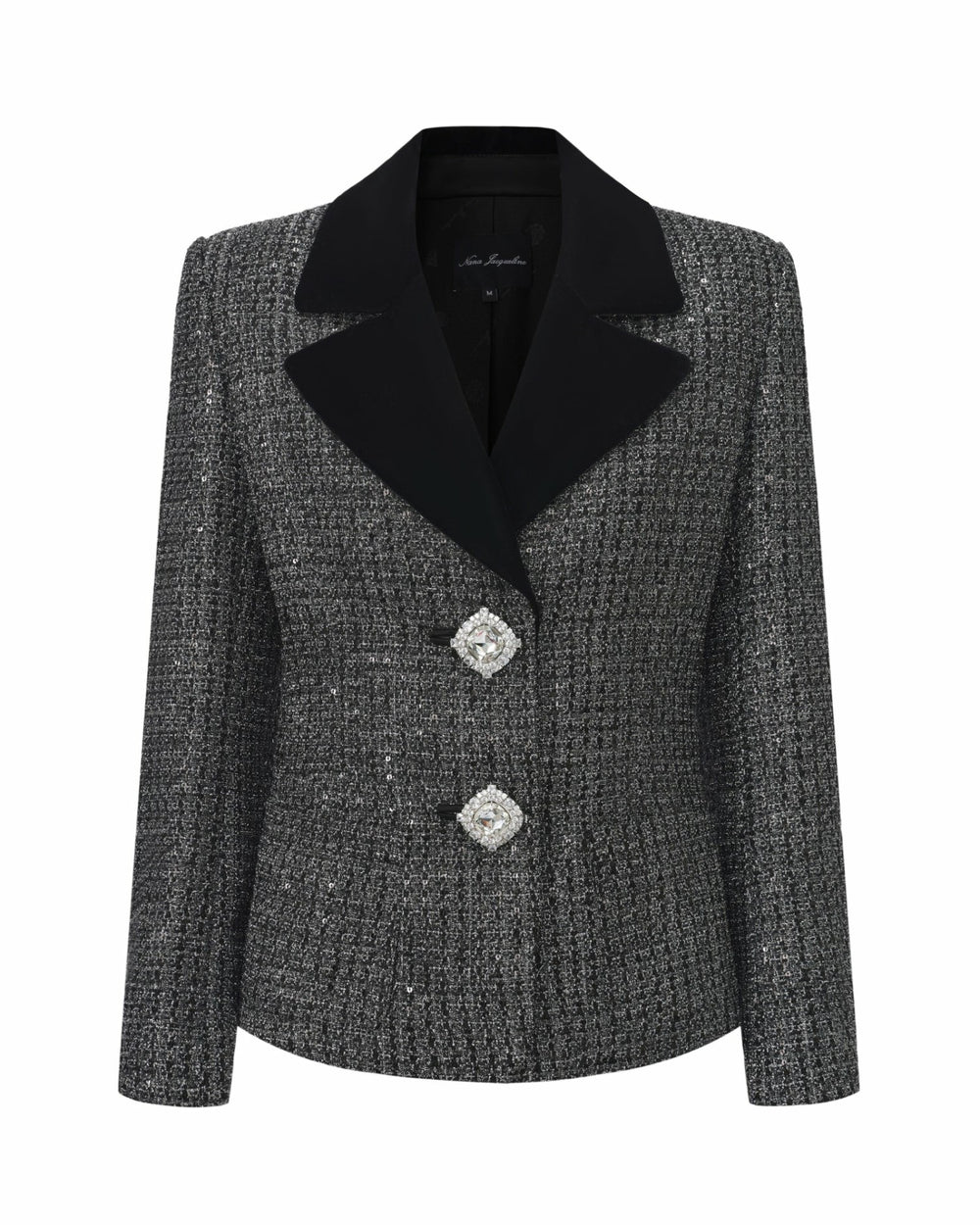 Maya Lapel Suit Jacket: Black Suit Jacket for Cocktail Party | Nana Jacqueline