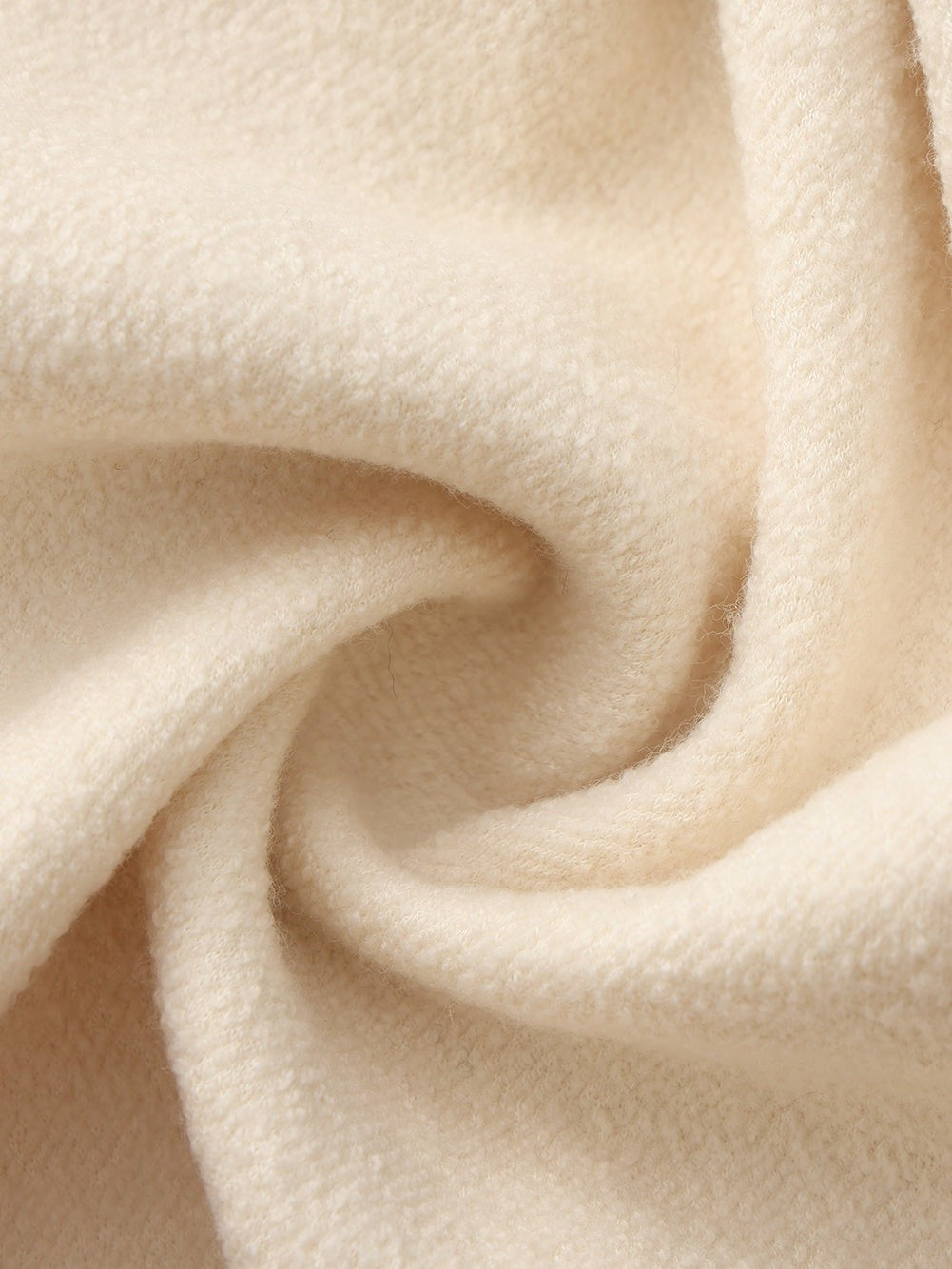 Ivory Wool-Blend Coat with Bow-Back | Nana Jacqueline
