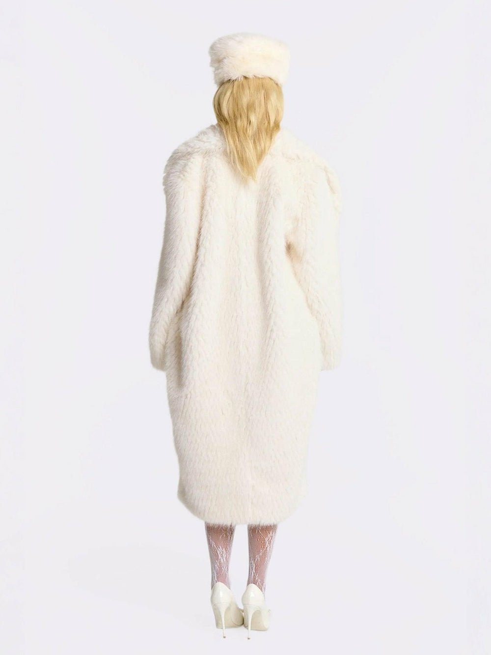 Marisa Fur Coat: White Coat for Winter Cocktail Party | Nana Jacqueline