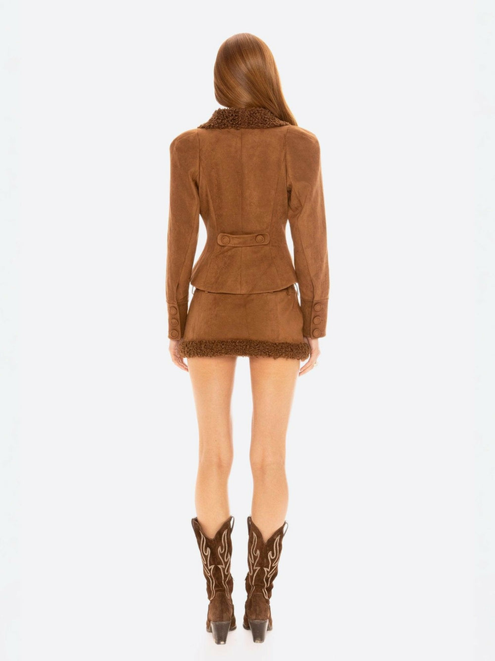 Celine Suede Coat: Brown Suede Coat for Fall Evening Outfit | Nana Jacqueline