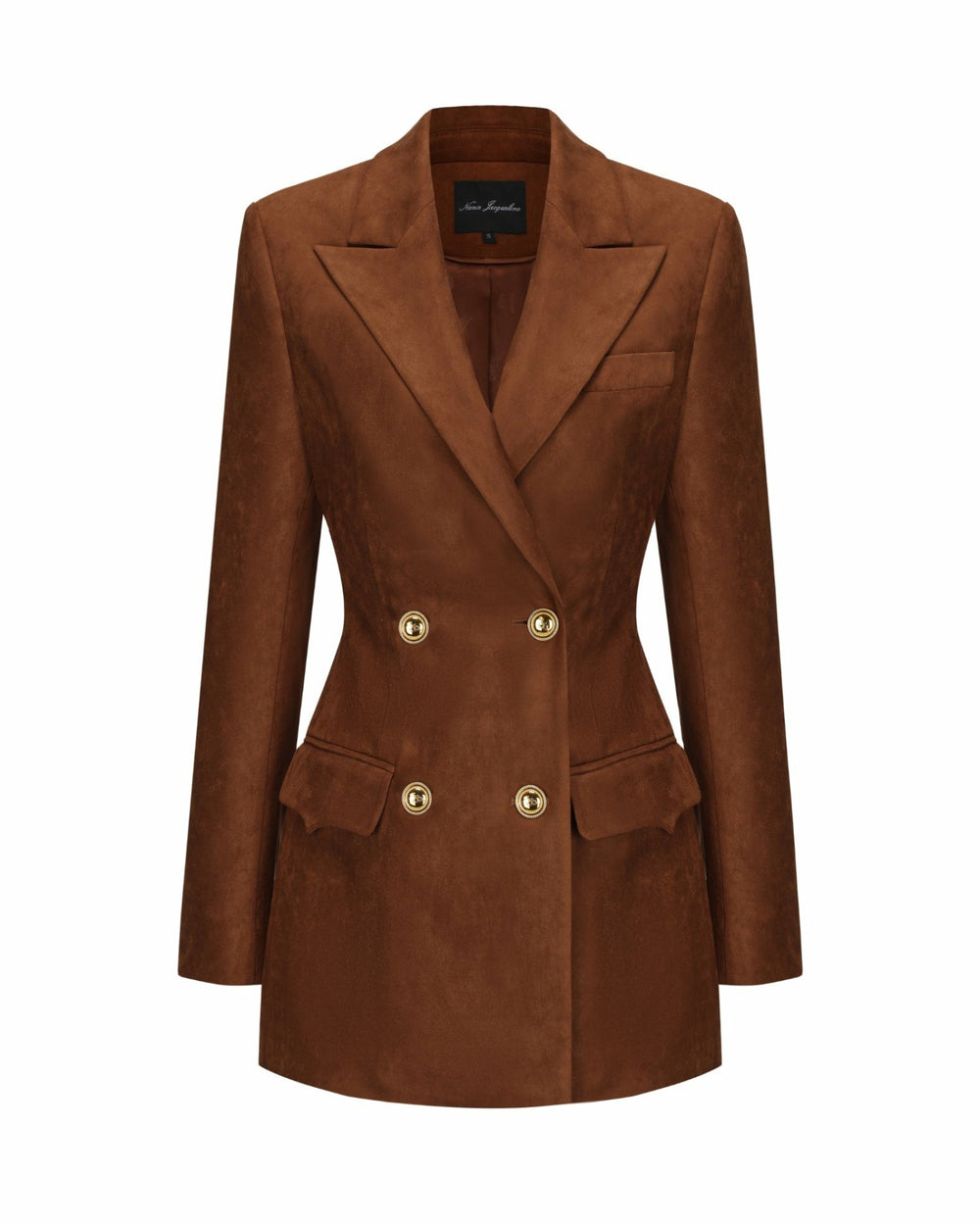 Sienne Suede Blazer: Brown Blazer for Work | Nana Jacqueline