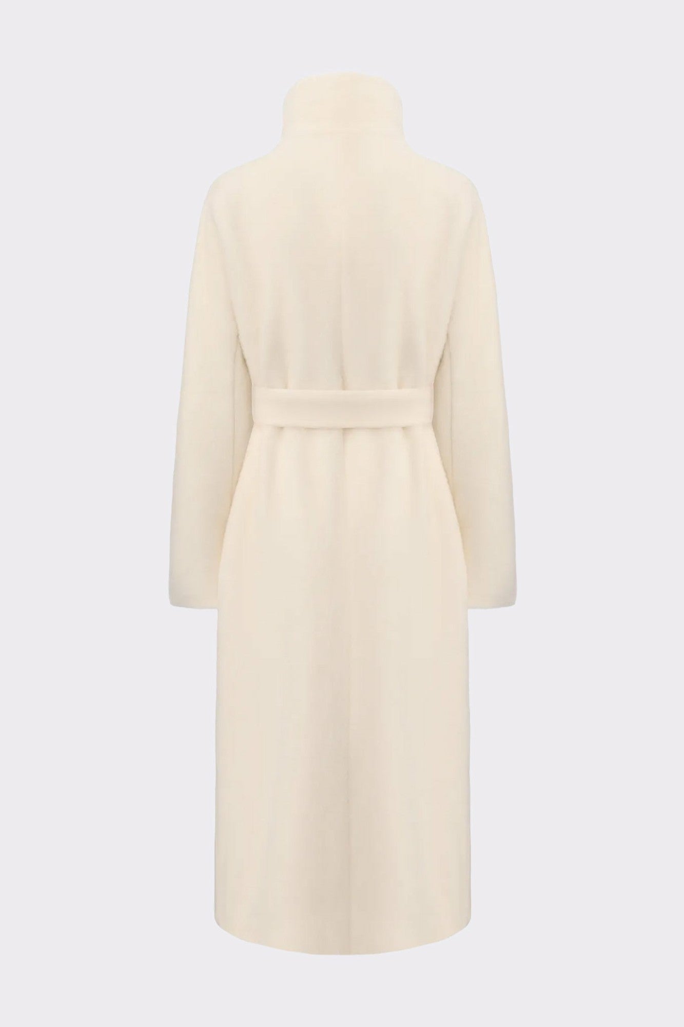 Audrey Long Coat: Off White Coat for Winter Wedding Guest | Nana Jacqueline